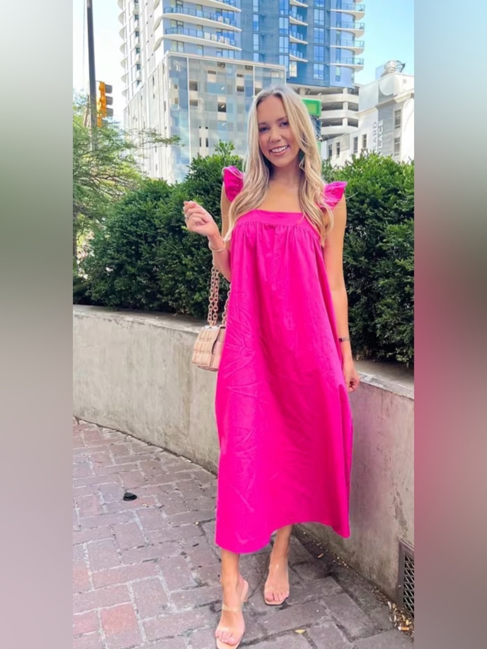 Show me your mumu oasis ruffle dress with pockets